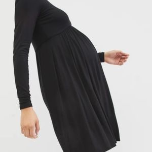 New with tags Motherhood Maternity Green Turtleneck Fit n Flair Dress Sz. Large